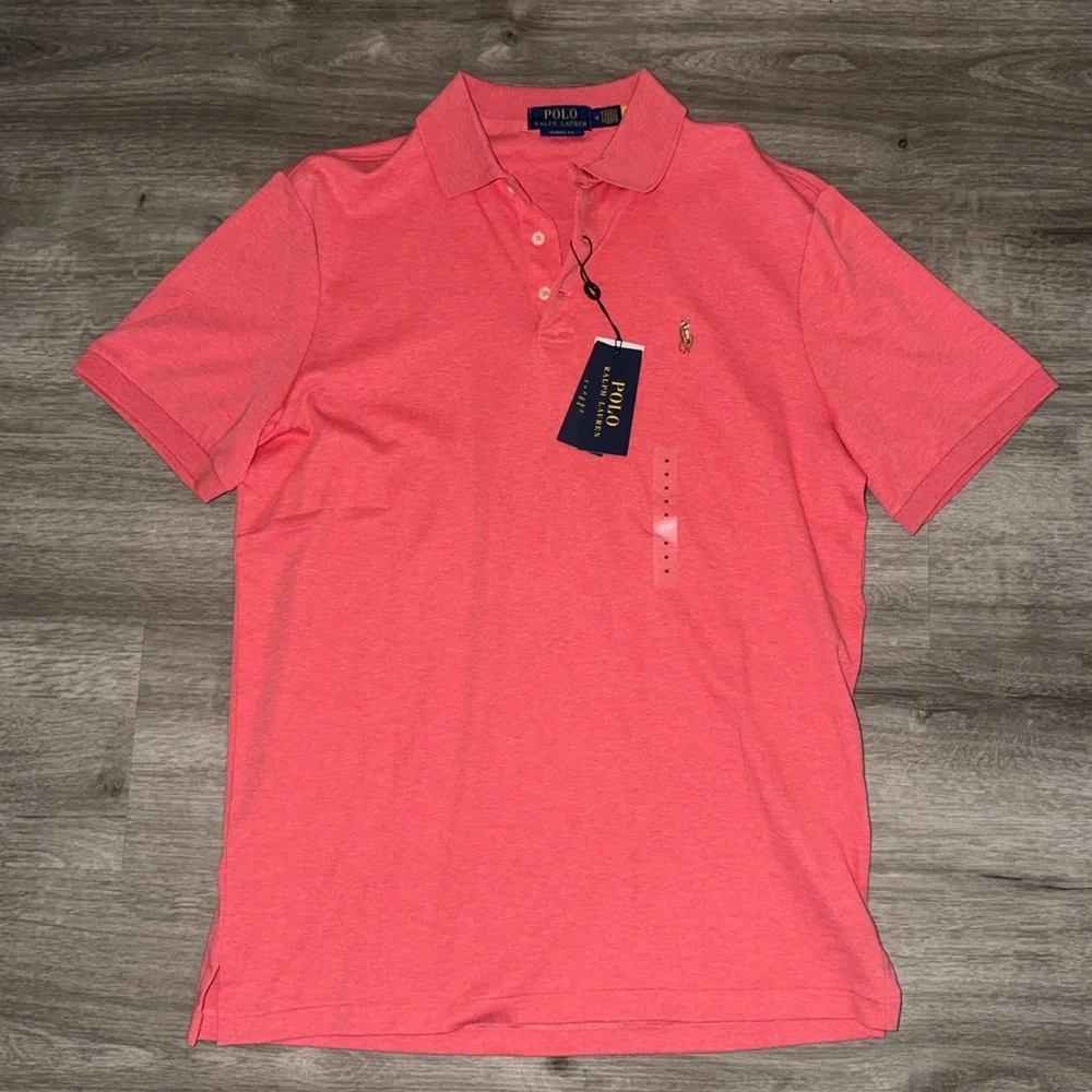 Polo by Ralph Lauren Men's Pink Polo Shirt